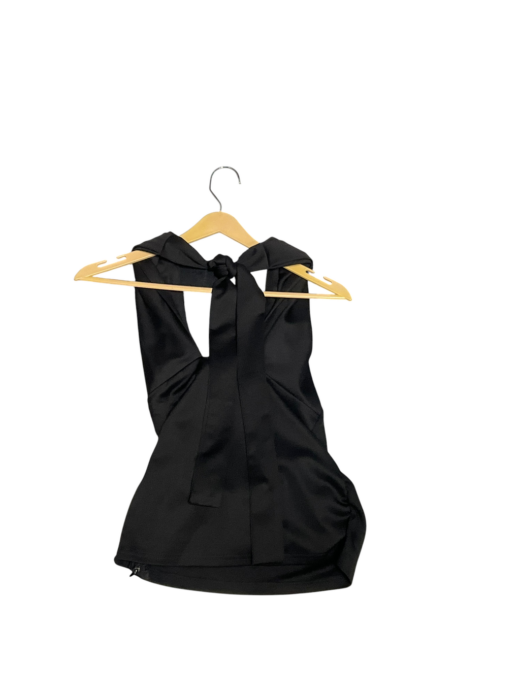 Elegant Satin Halter Top with Tie Detail