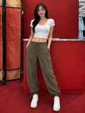 Women’s Olive Green Utility Cargo Joggers