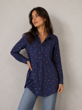 Cherry Bliss Printed Longline Shirt