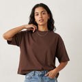 The Everyday Oversized Crewneck – Espresso Brown
