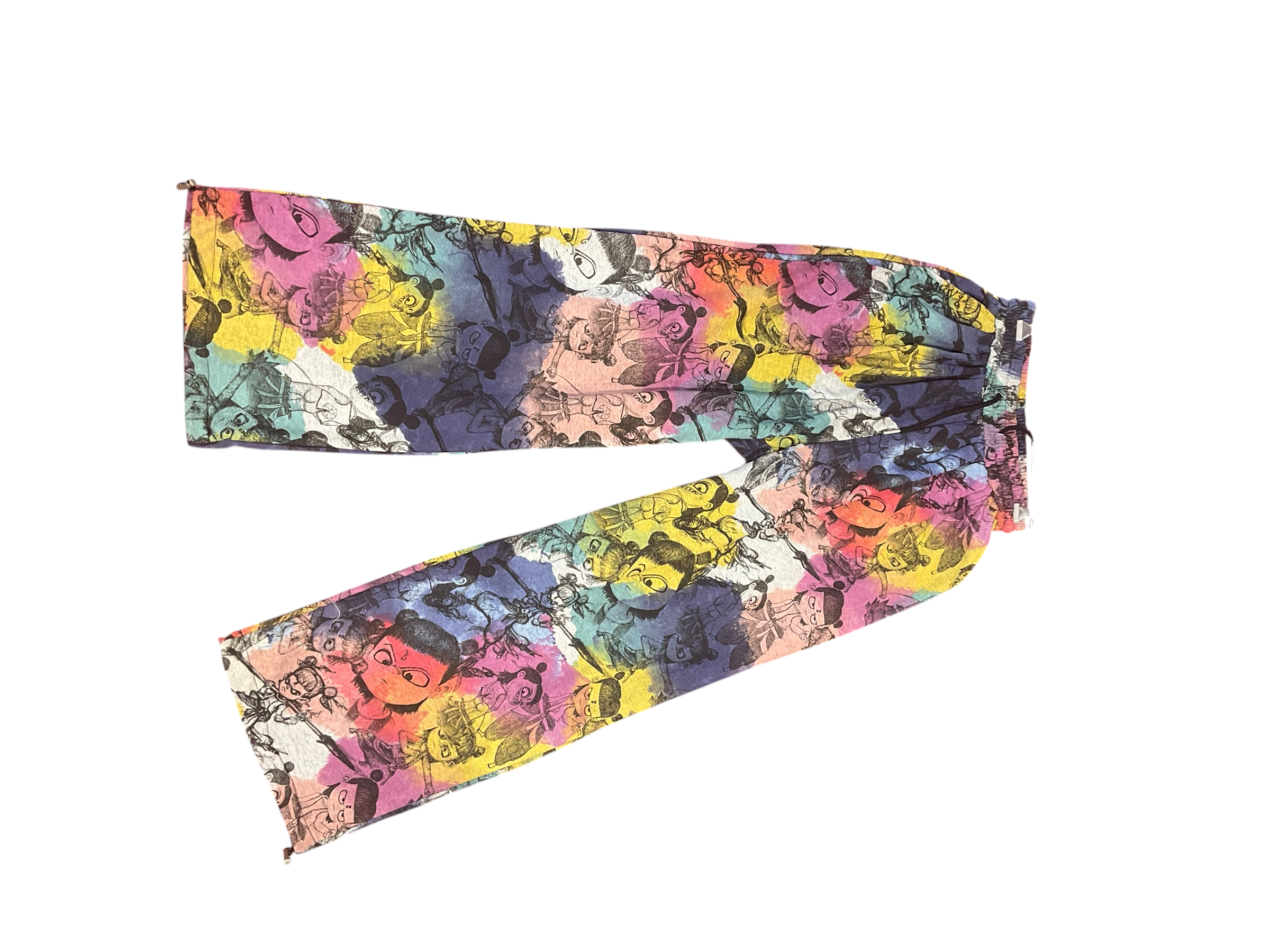 Pop Art Streetwear Wide-Leg Pants