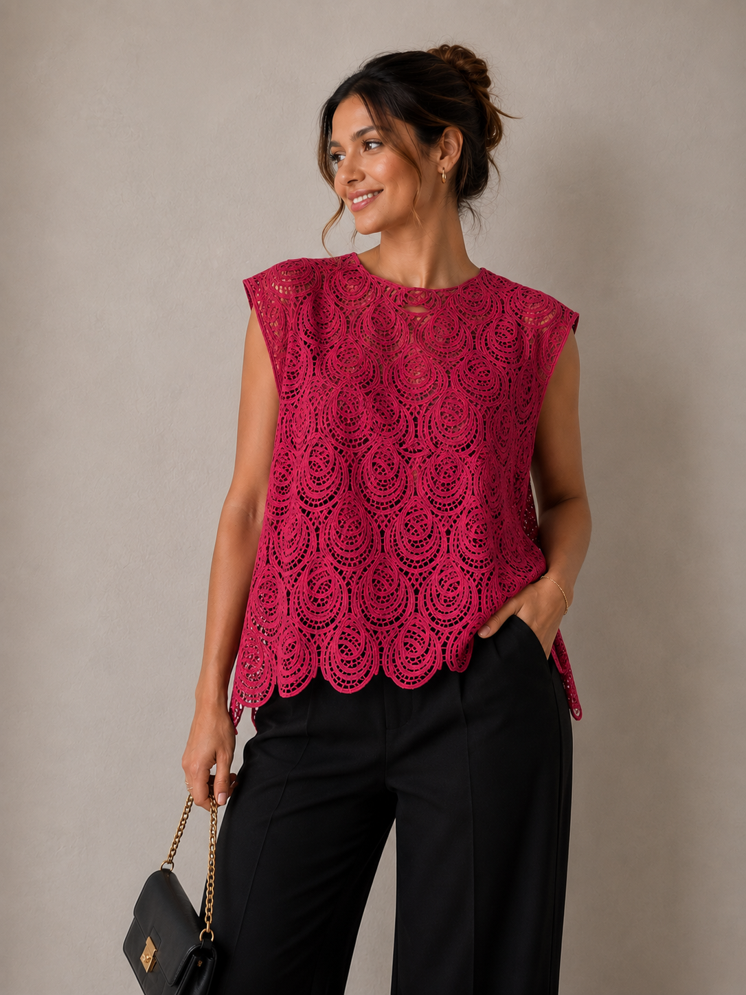 Ruby Lace Luxe Sleeveless Top