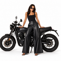 Midnight Luxe Textured Flare Pants