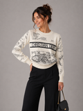 Luxe Monochrome Graphic Knit Sweater (IMPORTED)