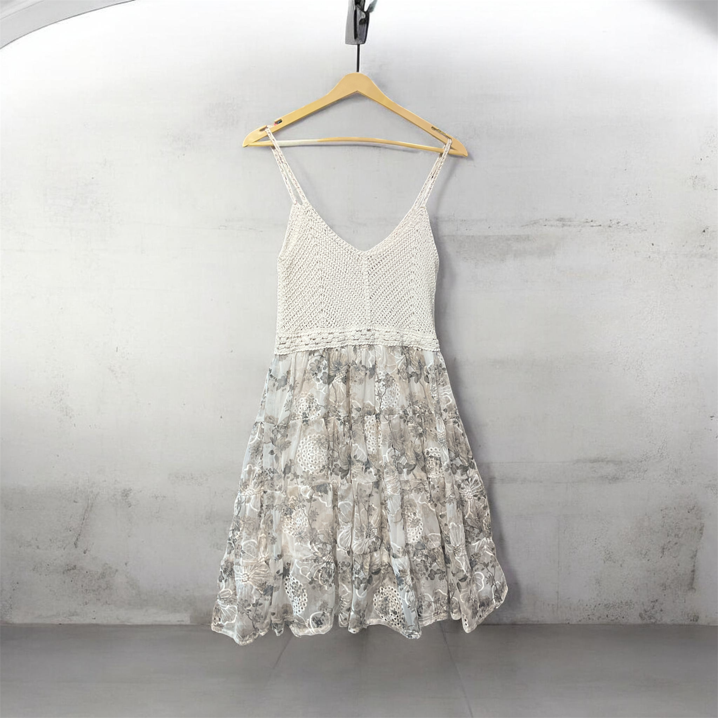 Bohemian Mixed-Media Cami Dress (IMPORTED)