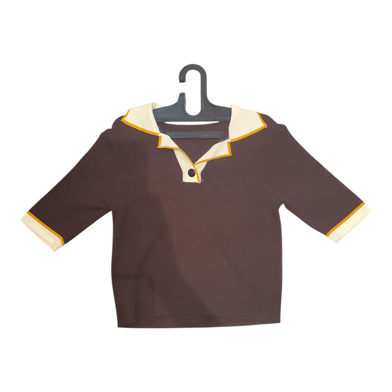 Vintage Contrast Collar Top