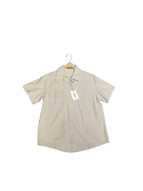 Beige Utility Relaxed Fit Shirt Top