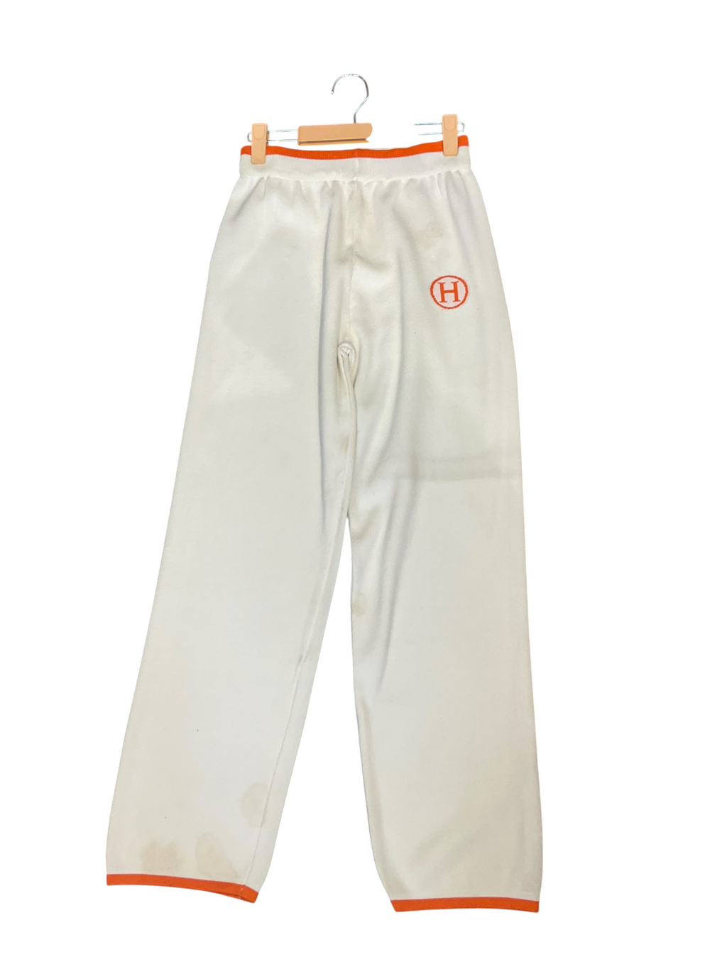 Women’s White Relaxed Fit Lounge Pants with Contrast Trim | Casual Chic Style