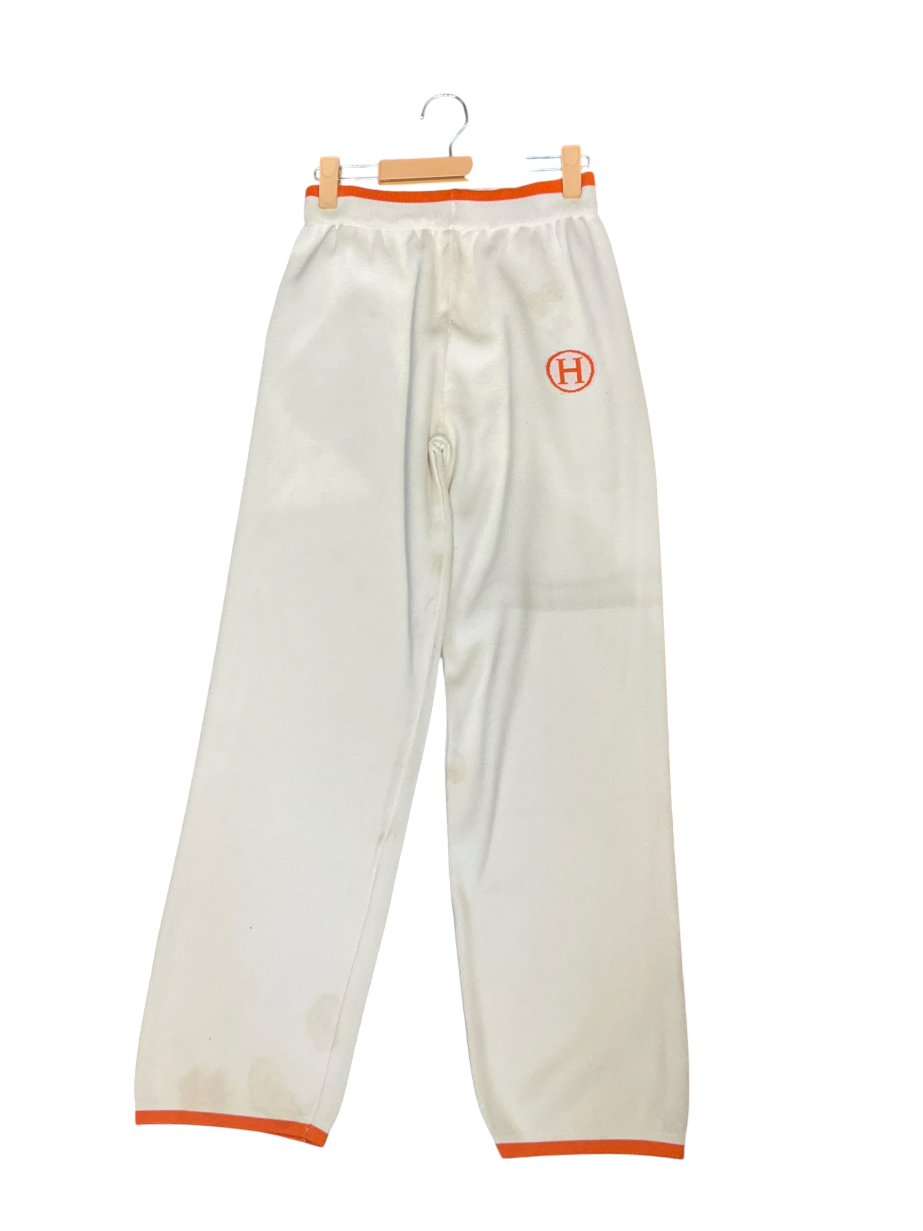 Women’s White Relaxed Fit Lounge Pants with Contrast Trim | Casual Chic Style