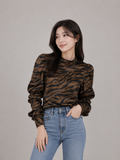 Wild Luxe Tiger Print Satin Top
