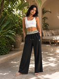 Midnight Luxe Wide-Leg Pants