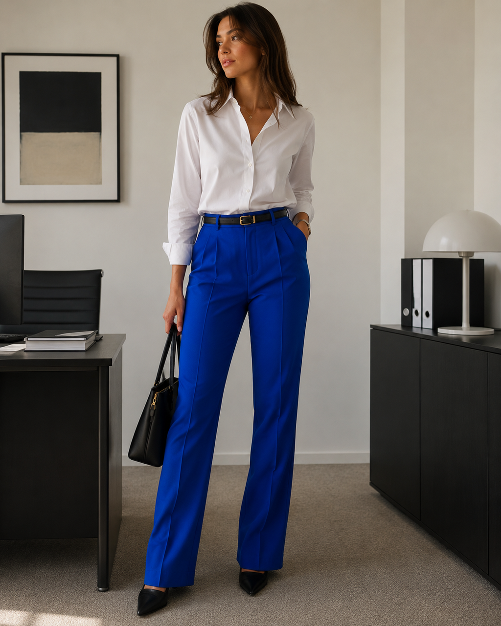 Royal Blue Office Trousers