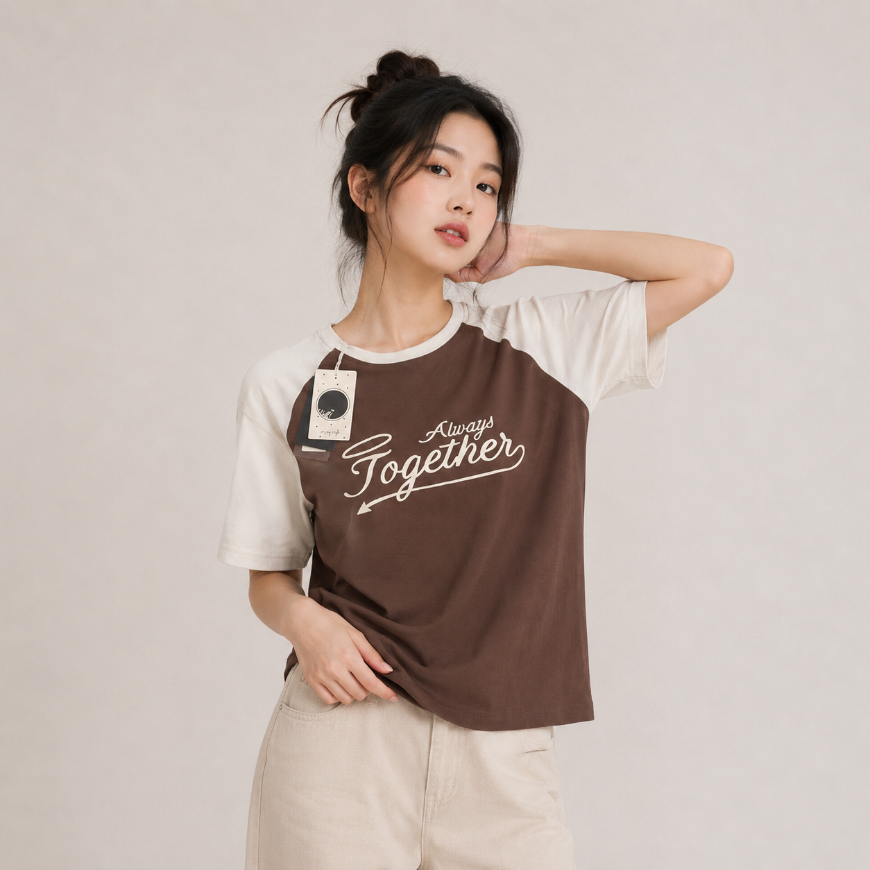 Always Together Contrast Raglan T-Shirt