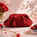 Luxury Red Rhinestone Evening Clutch Bag