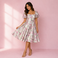 Blossom Garden Midi Dress (IMPORTED)