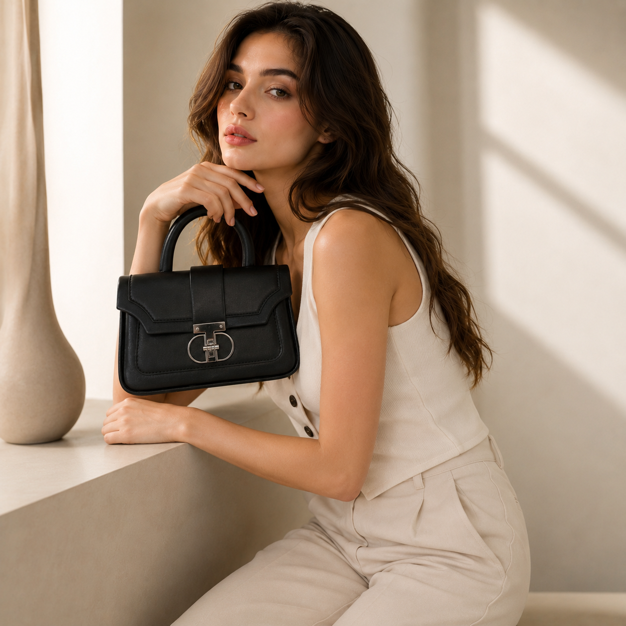 Midnight Luxe Top Handle Bag