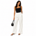 Ivory Breeze Wide-Leg Palazzo Pants