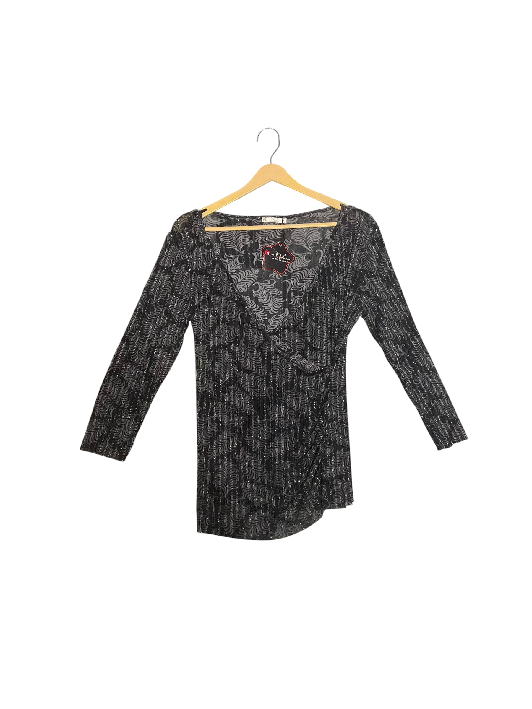 Midnight Elegance Wrap Fit Top