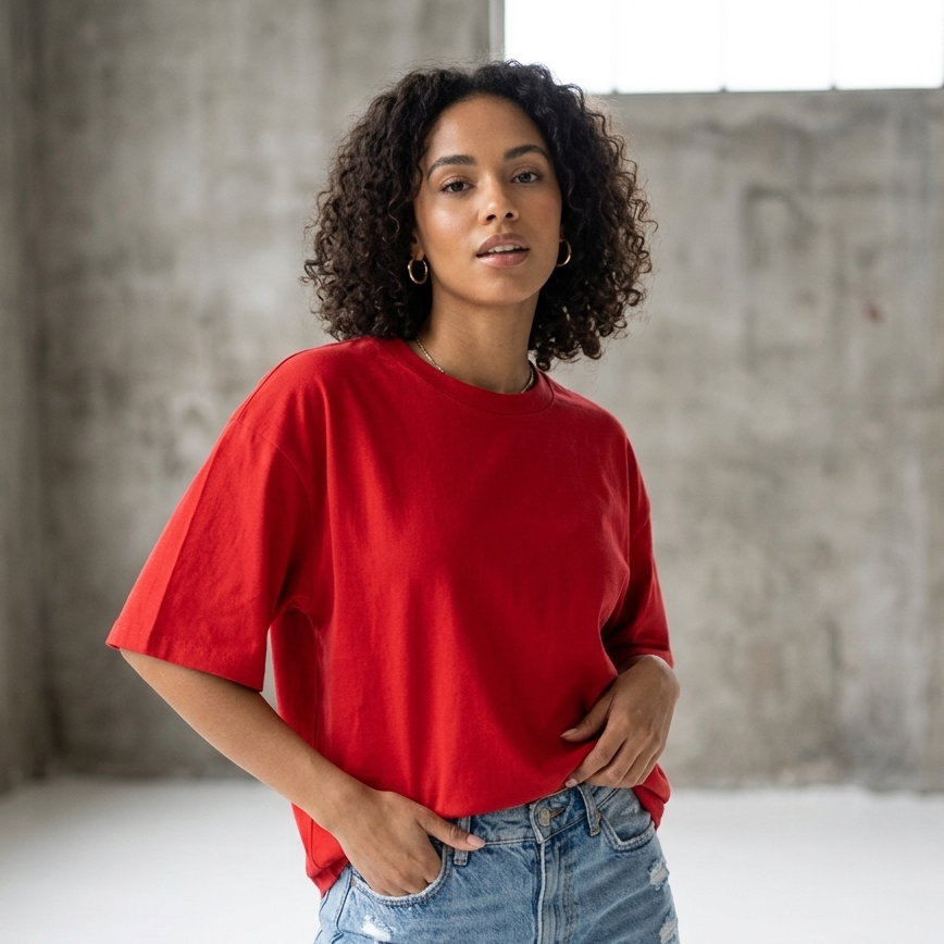 The Power Red Oversized Tee