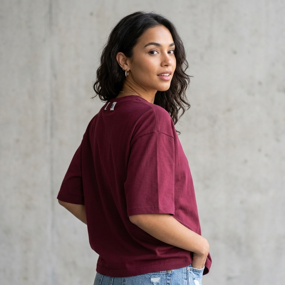 The Essential Oversized Tee – Deep Burgundy