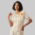 Vintage-Inspired Floral Lace Blouse