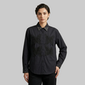 Midnight Butterfly Embellished Button-Down
