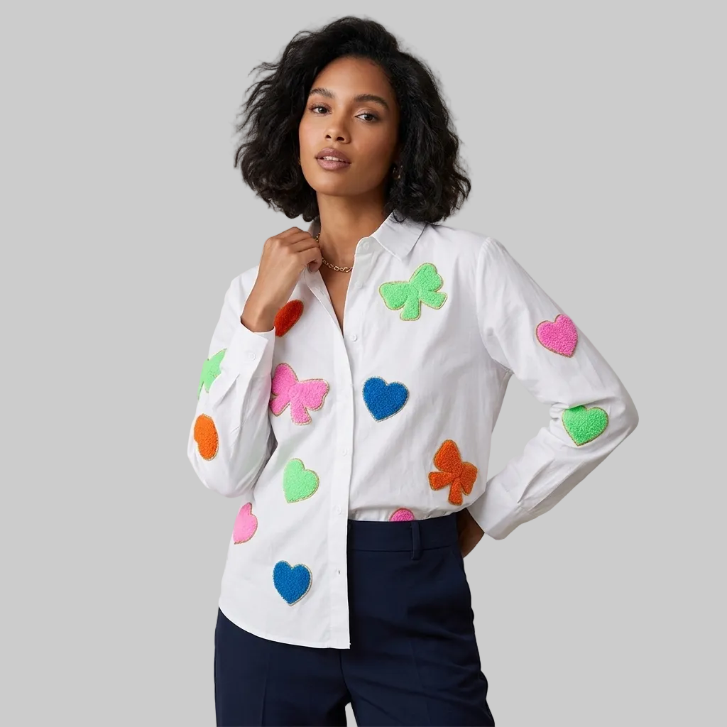 The "Whimsical Wanderer" Patched Button-Down