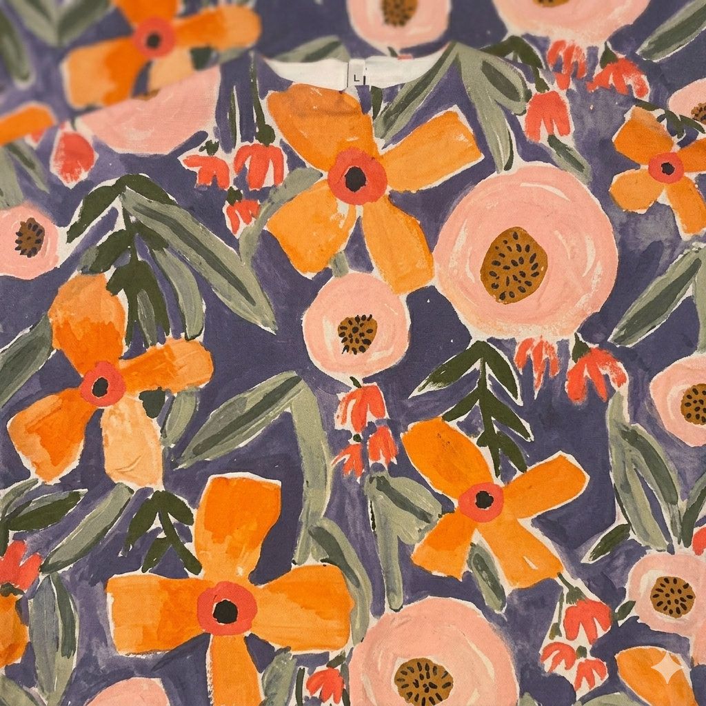 The Painterly Floral Batwing Top