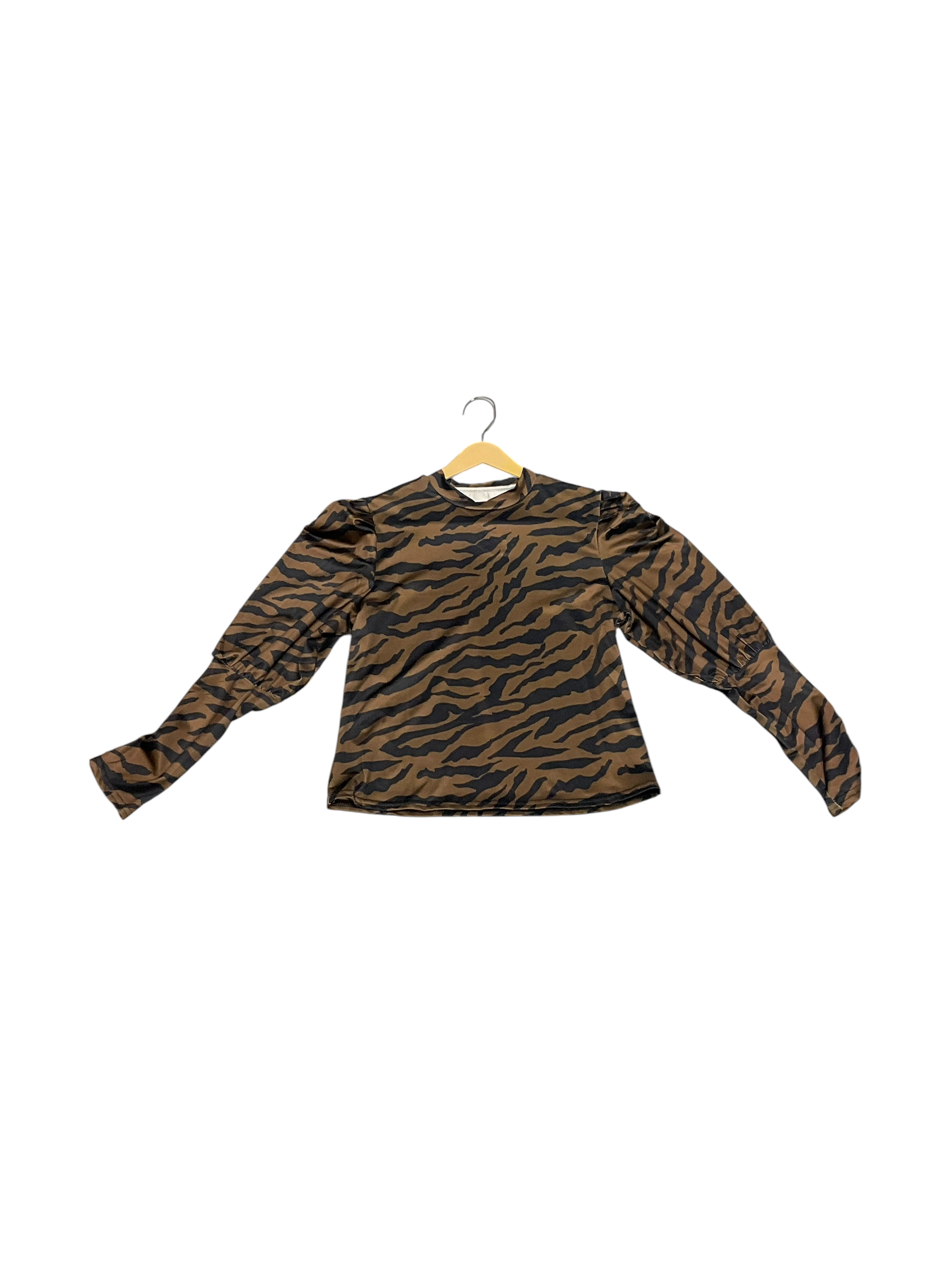 Wild Luxe Tiger Print Satin Top