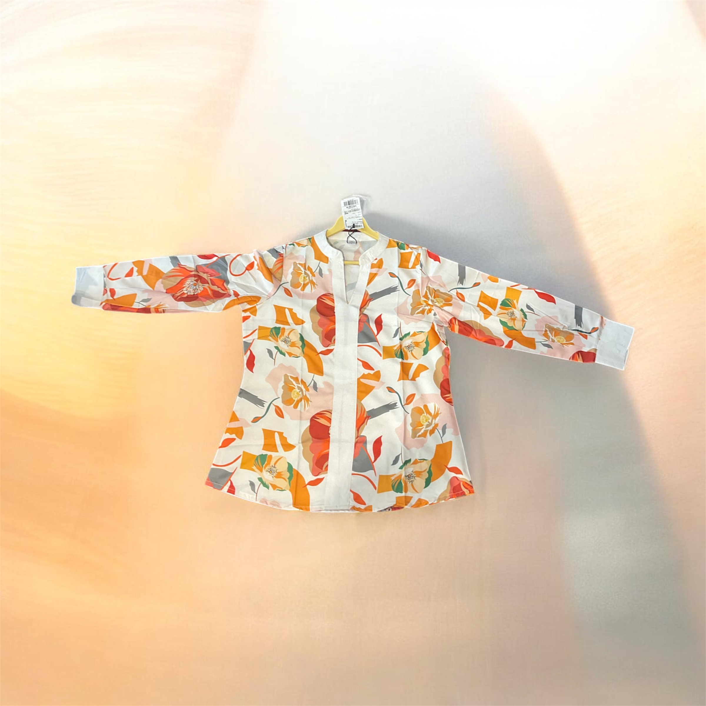 Sunset Bloom Floral Cotton Shirt