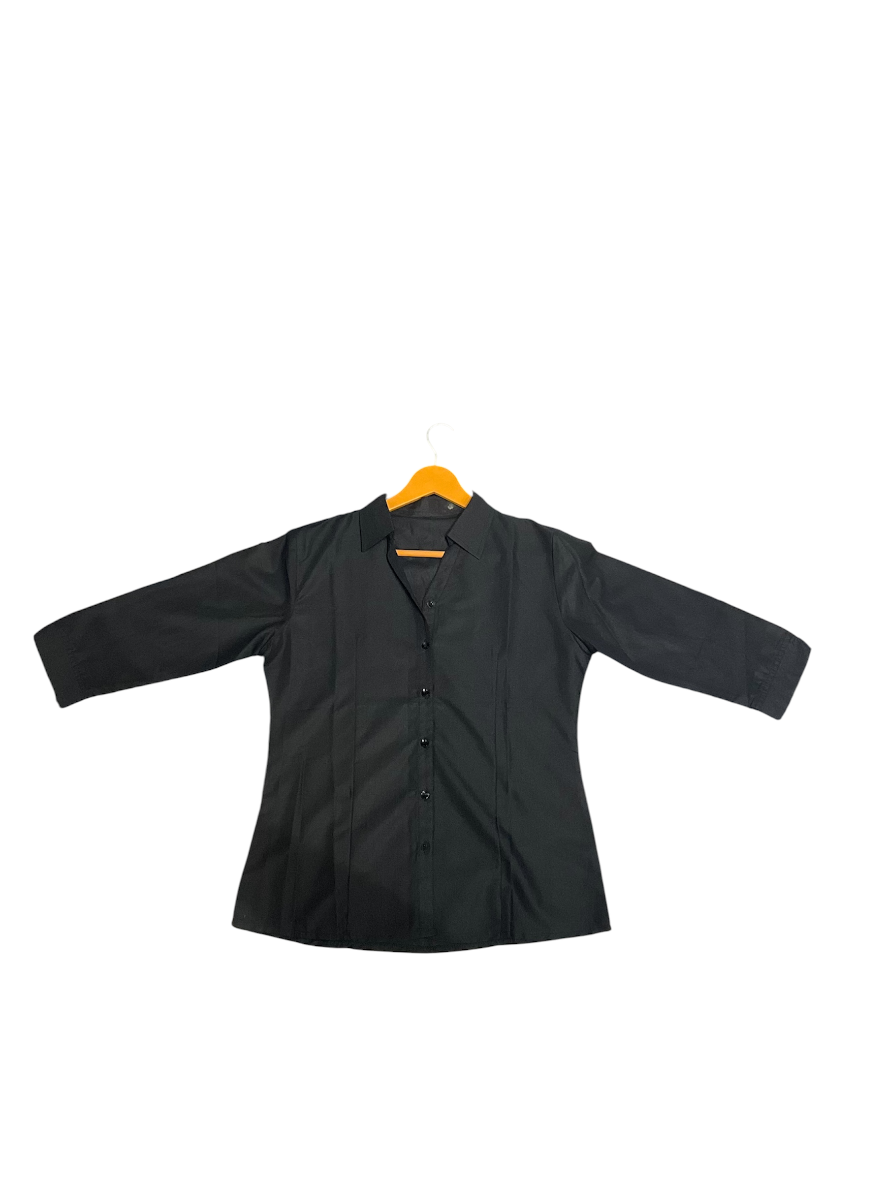 Midnight Elegance Relaxed Fit Black Shirt