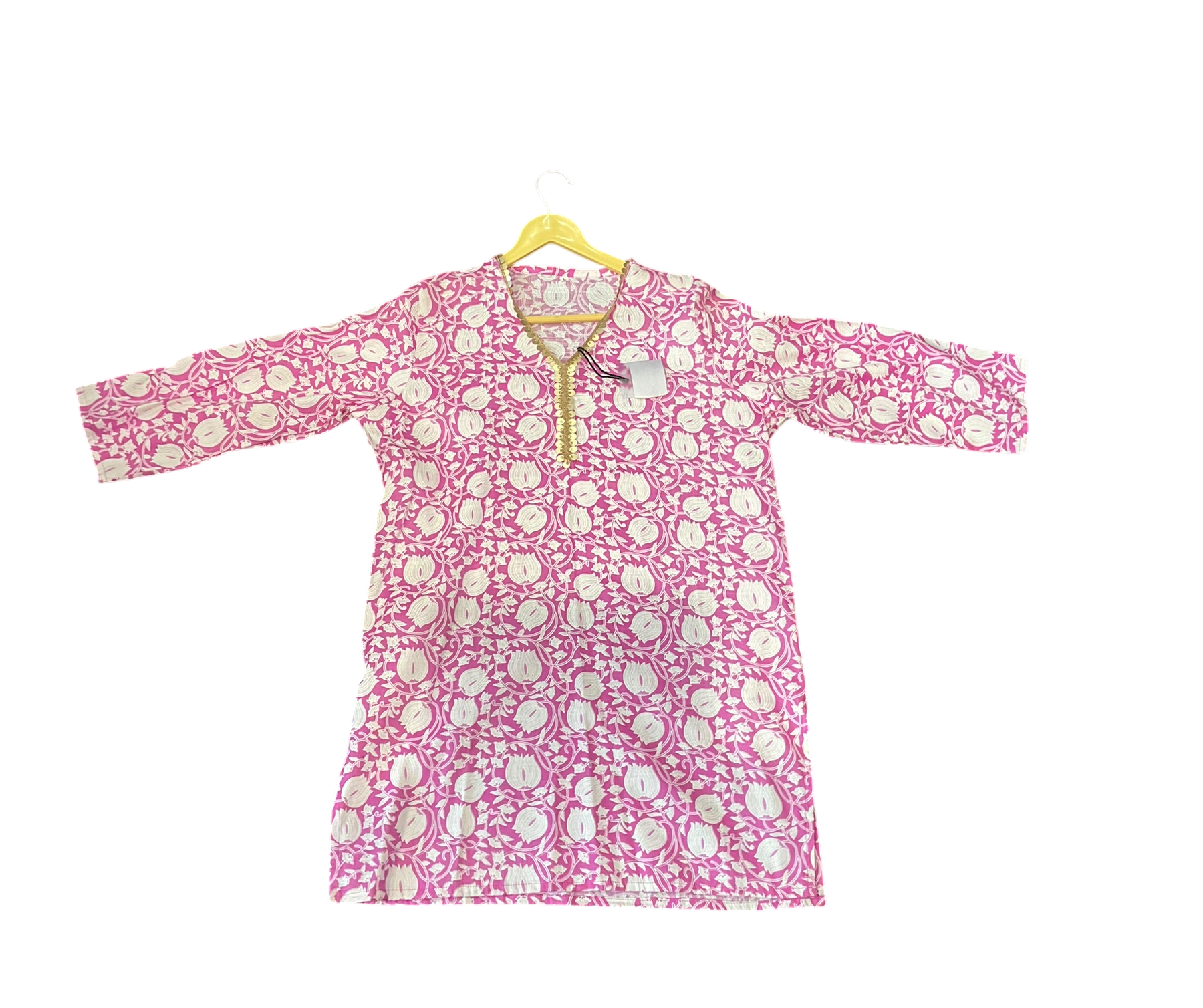 Pink Blossom Printed Kurti Top for Women
