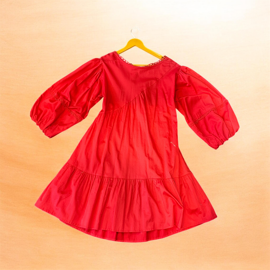 Scarlet Breeze Puff Sleeve Mini Dress