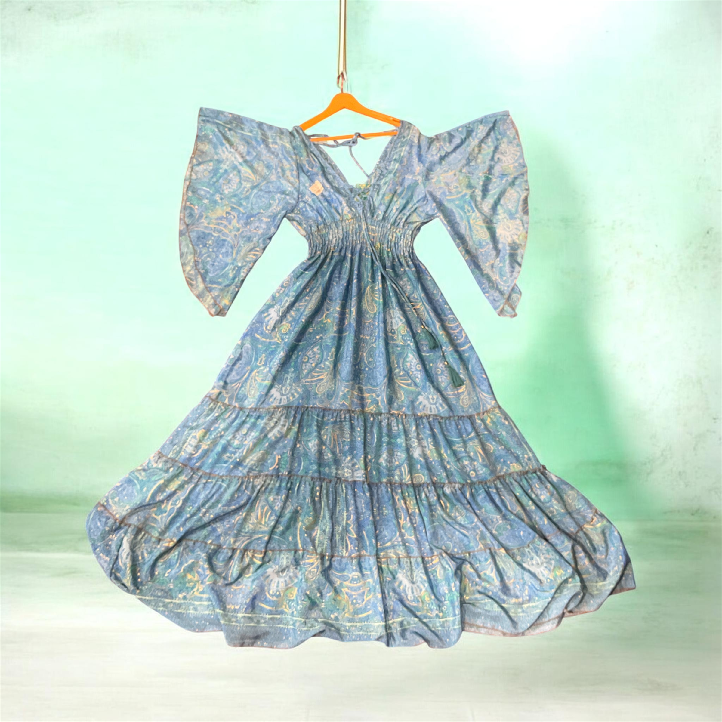 Sunset Boho Paisley One-Piece Dress