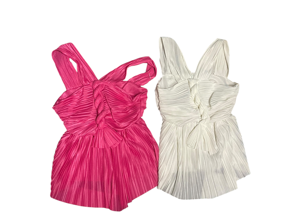 Pleated Knot Detail Peplum