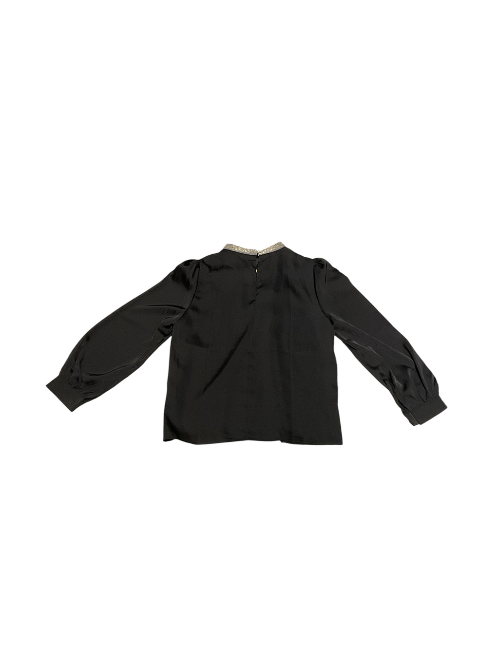 Midnight Elegance Satin Embellished Top