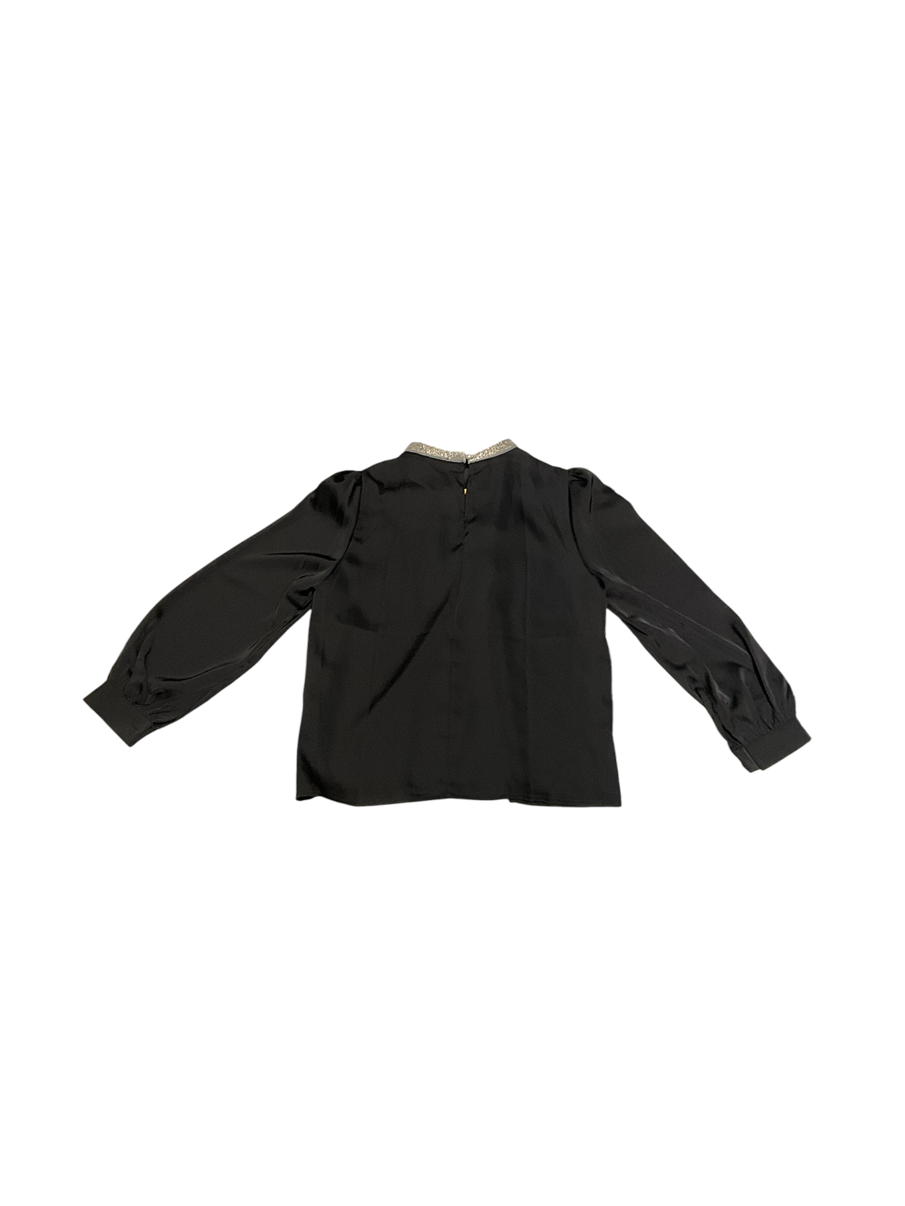 Midnight Elegance Satin Embellished Top