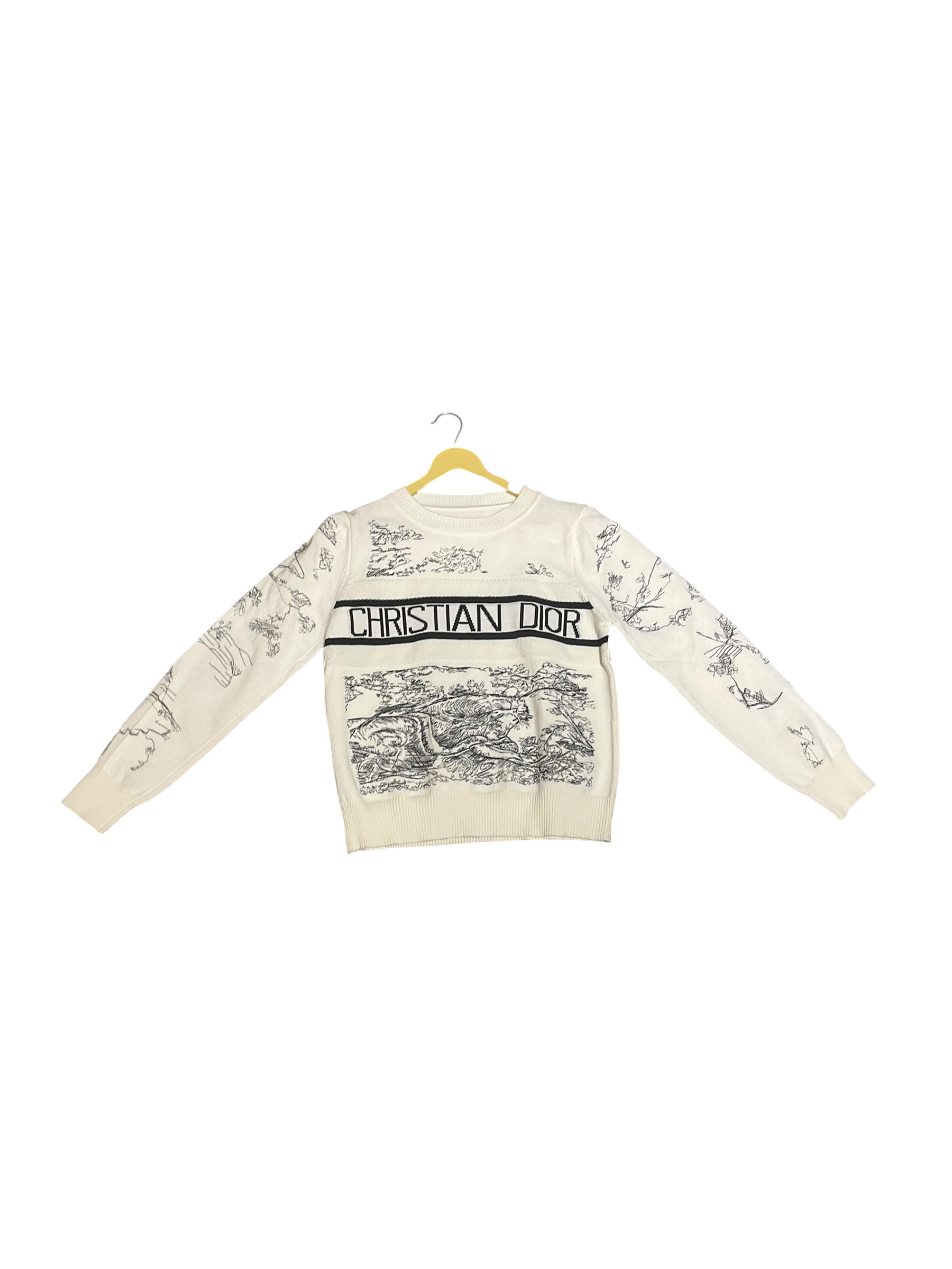 Luxe Monochrome Graphic Knit Sweater (IMPORTED)