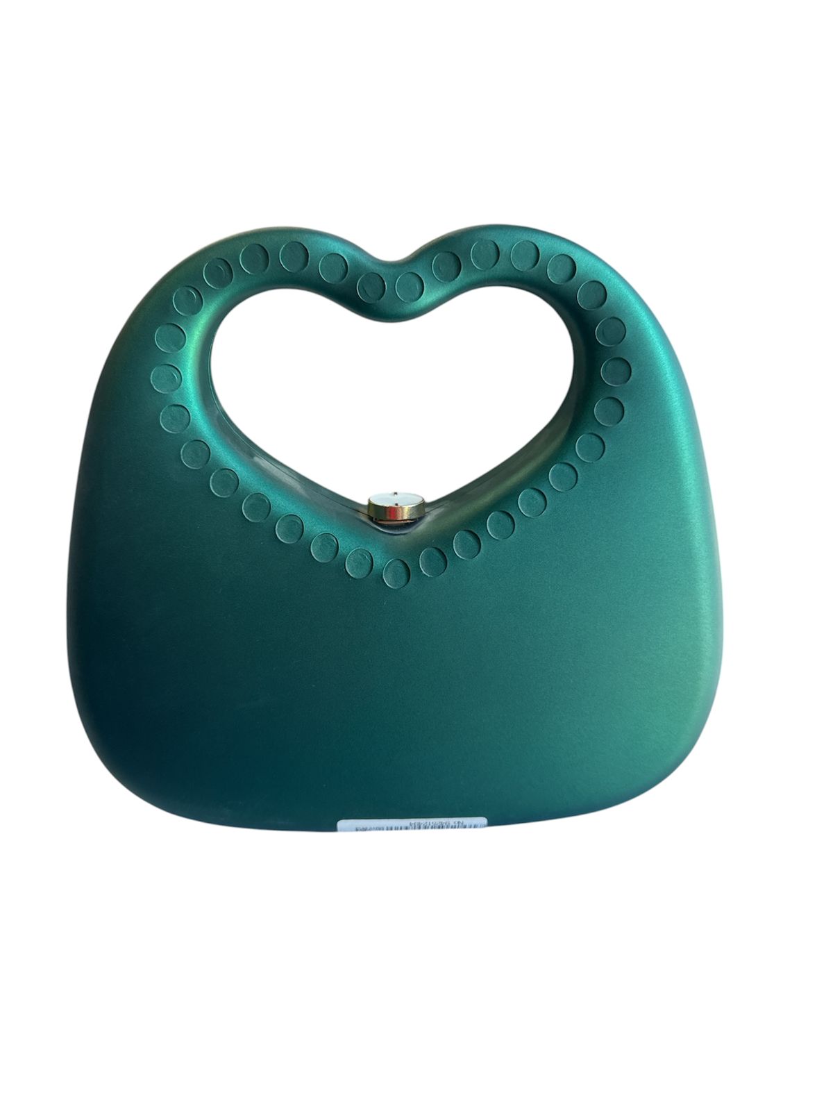 Emerald Heart Sculpt Clutch – Modern Statement Handbag
