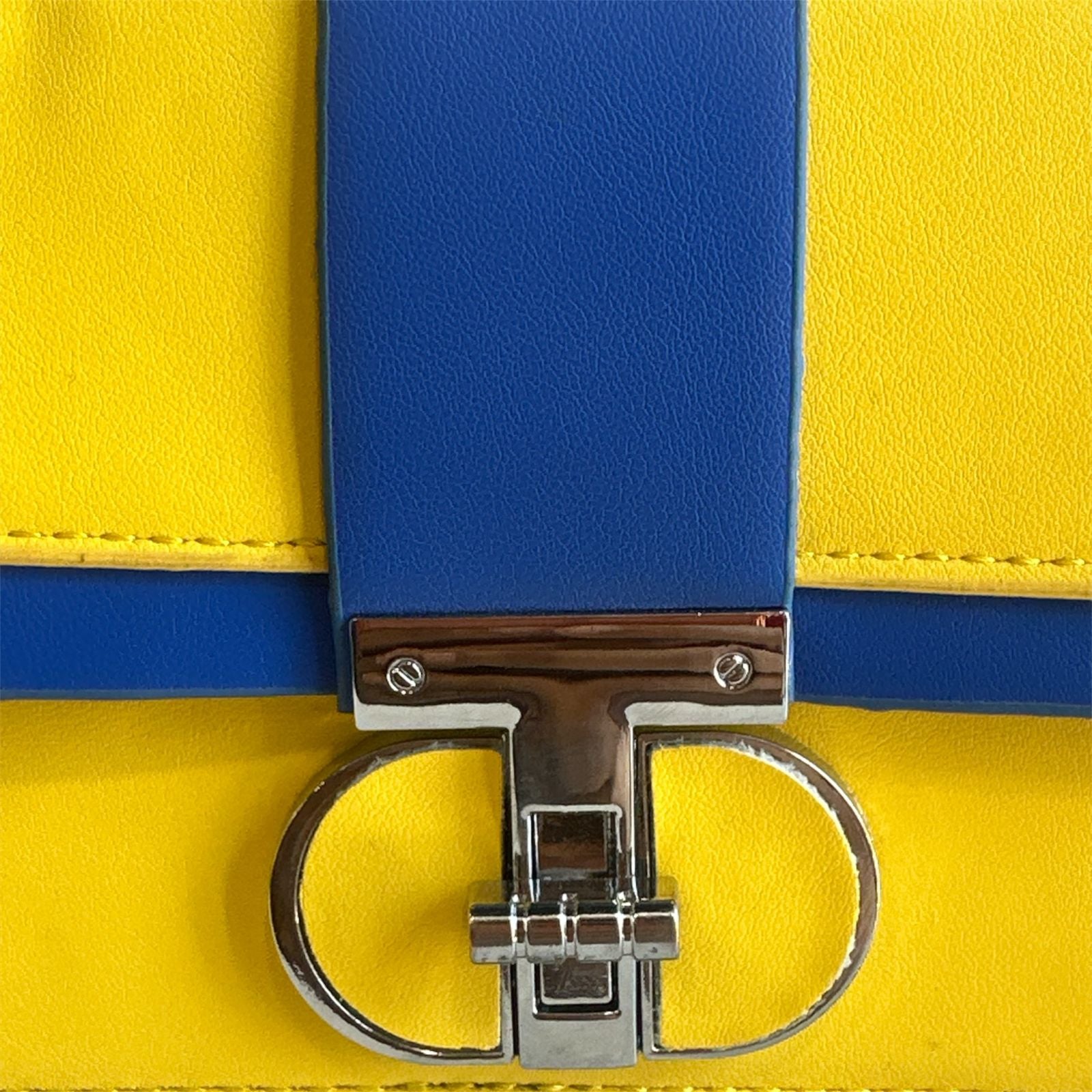 Sunburst Luxe Mini Handbag – Yellow & Blue Statement Piece