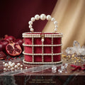 Royal Pearl Velvet Clutch (IMPORTED)