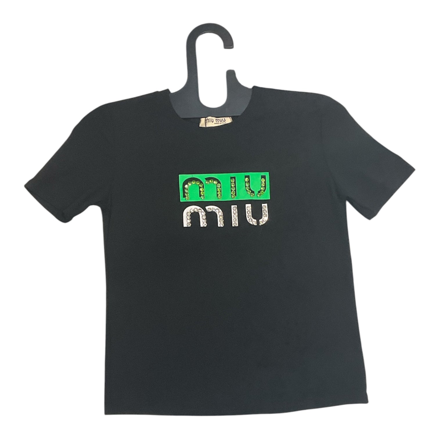 Miu Miu Logo-Detail Short-Sleeve T-Shirt