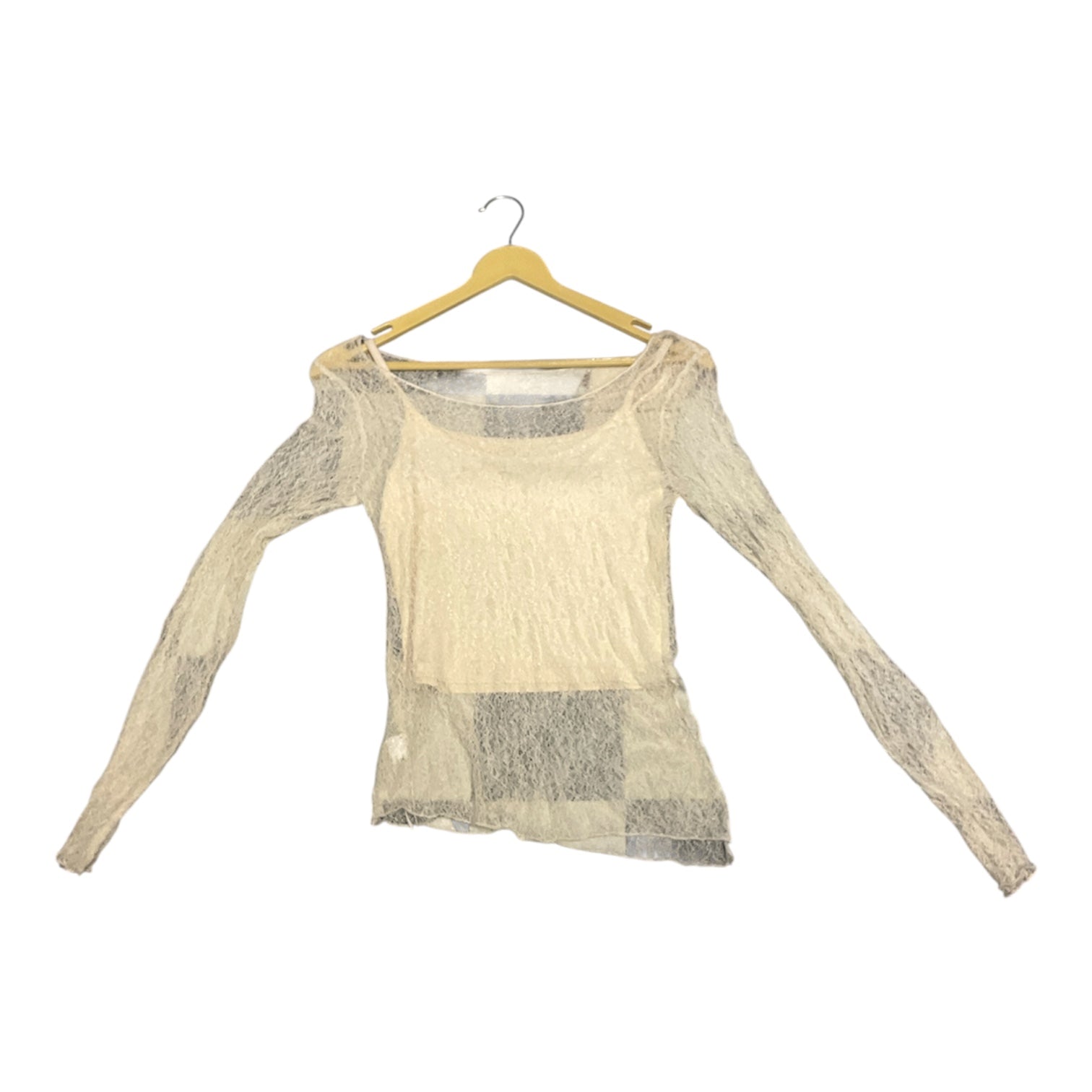 Elegant Lace Overlay Long-Sleeve Top