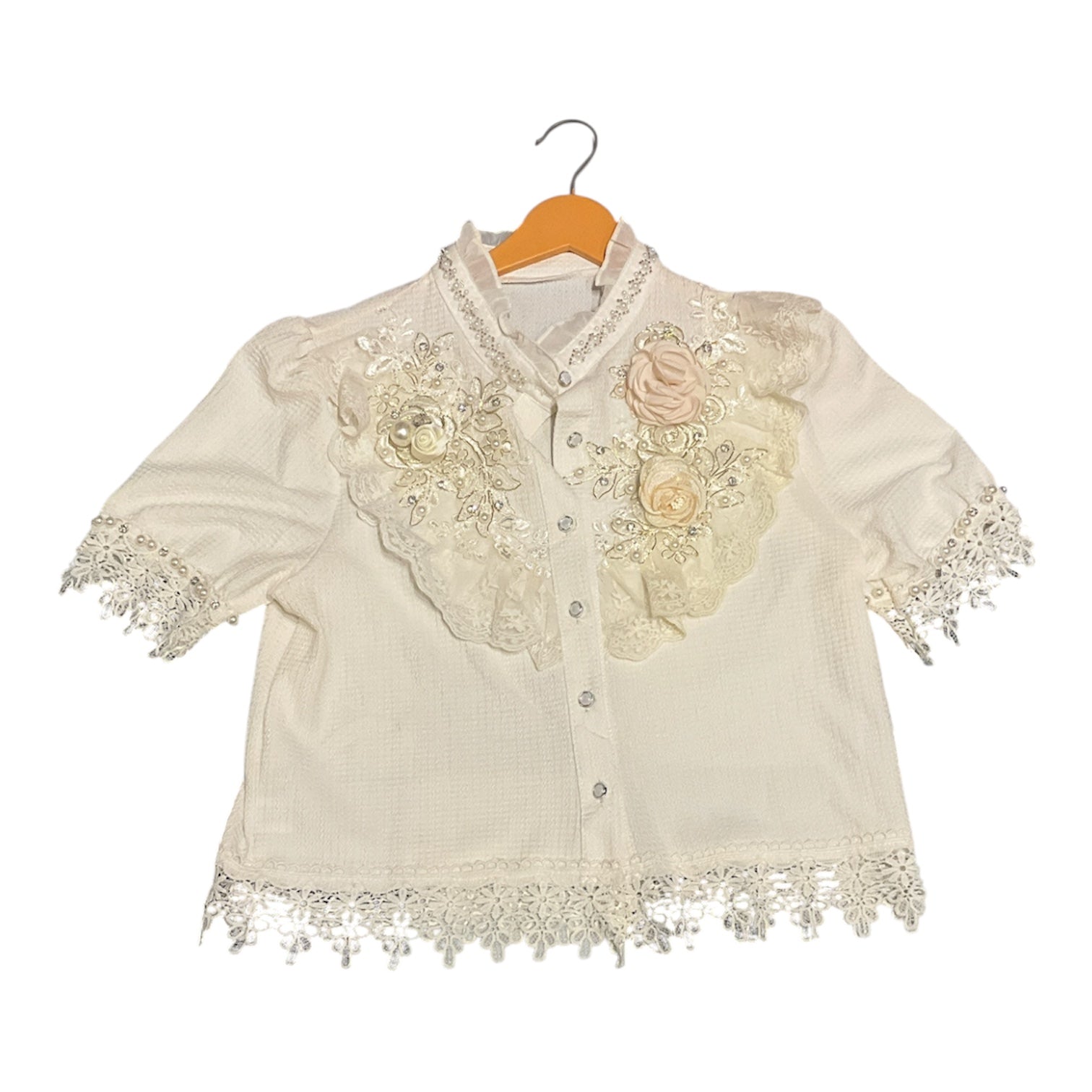 Vintage-Inspired Floral Lace Blouse