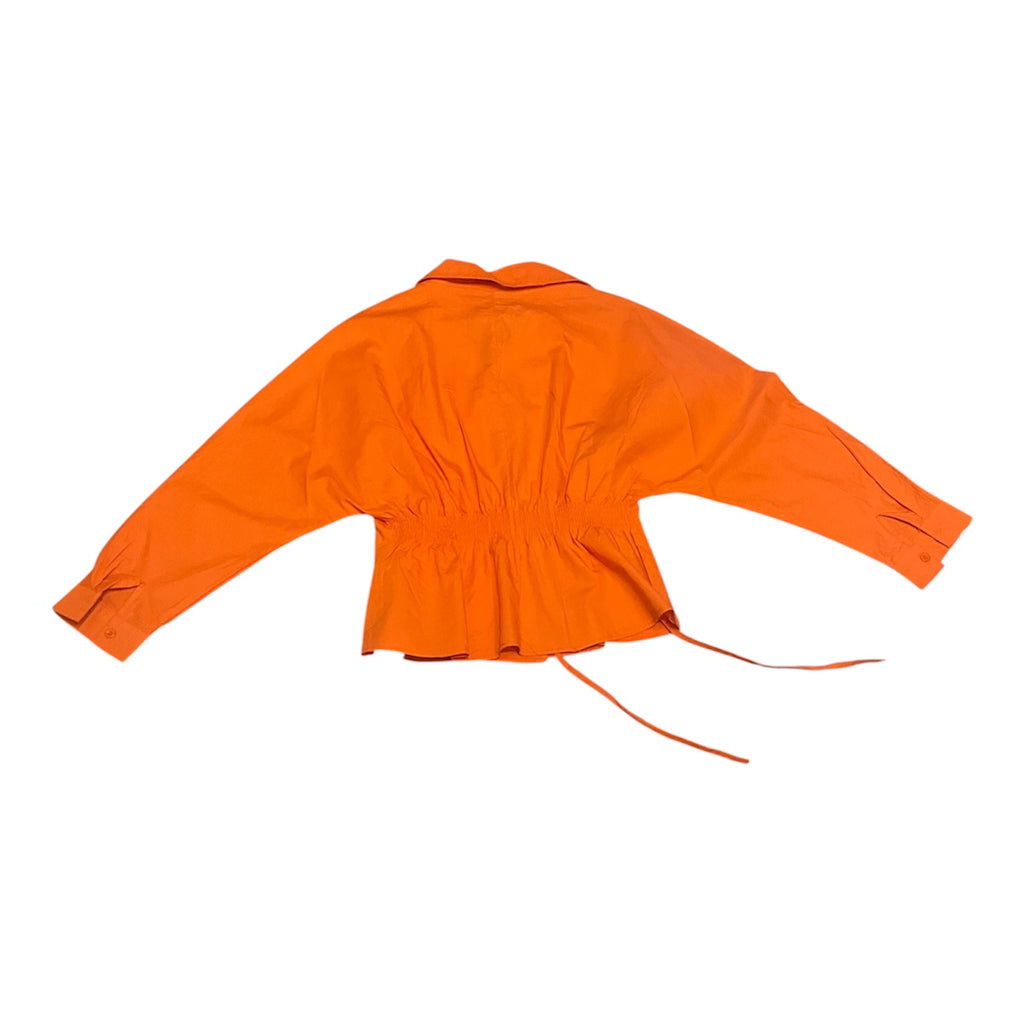 Vibrant Wrap-Style Peplum Blouse