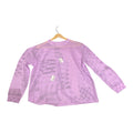 Lavender and yellow Diamond Sheer Mesh Long Sleeve Top