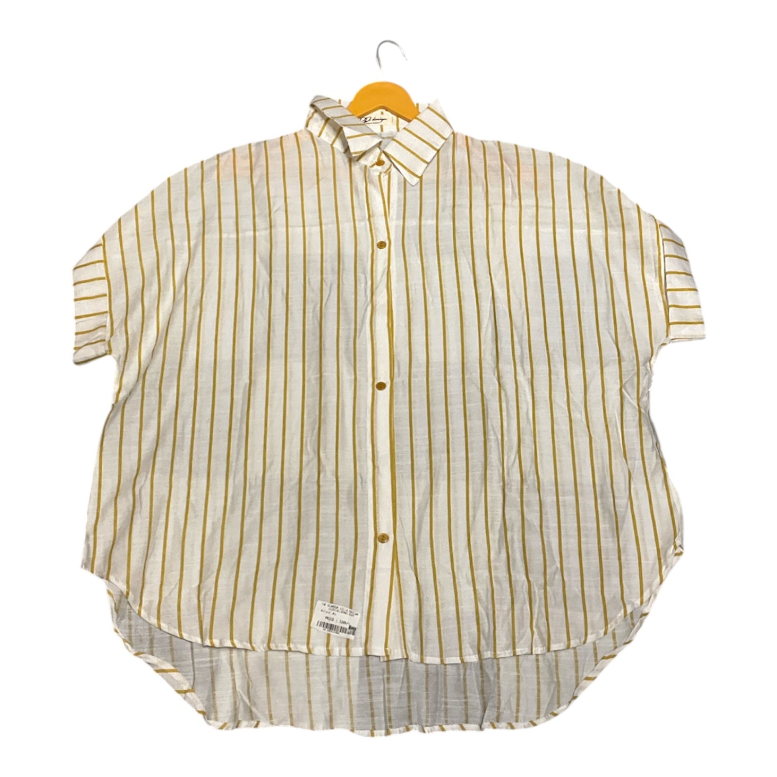 Mustard Stripe Oversized Casual Shirt
