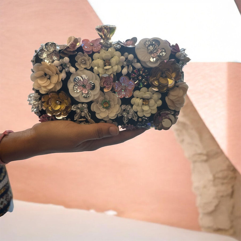 Floral Fantasy Embellished Clutch (IMPORTED)