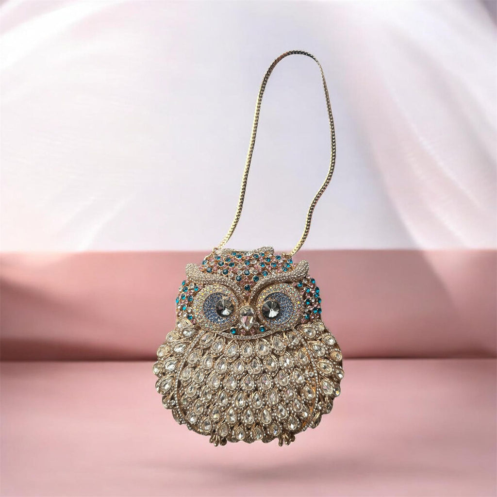 Crystal Owl Luxe Clutch (IMPORTED)