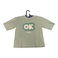 Peach OK Graphic Cropped Tee for Women